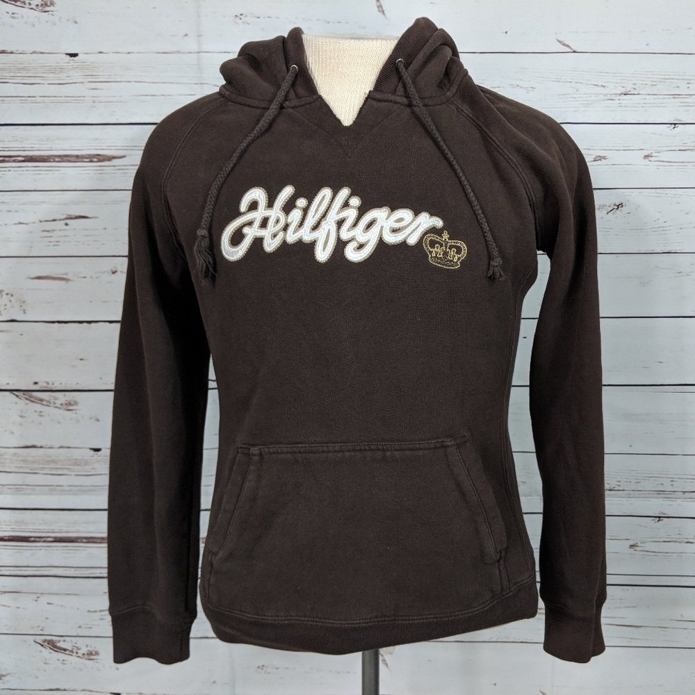 TOMMY HILFIGER Embroidered Hoodie Women Medium